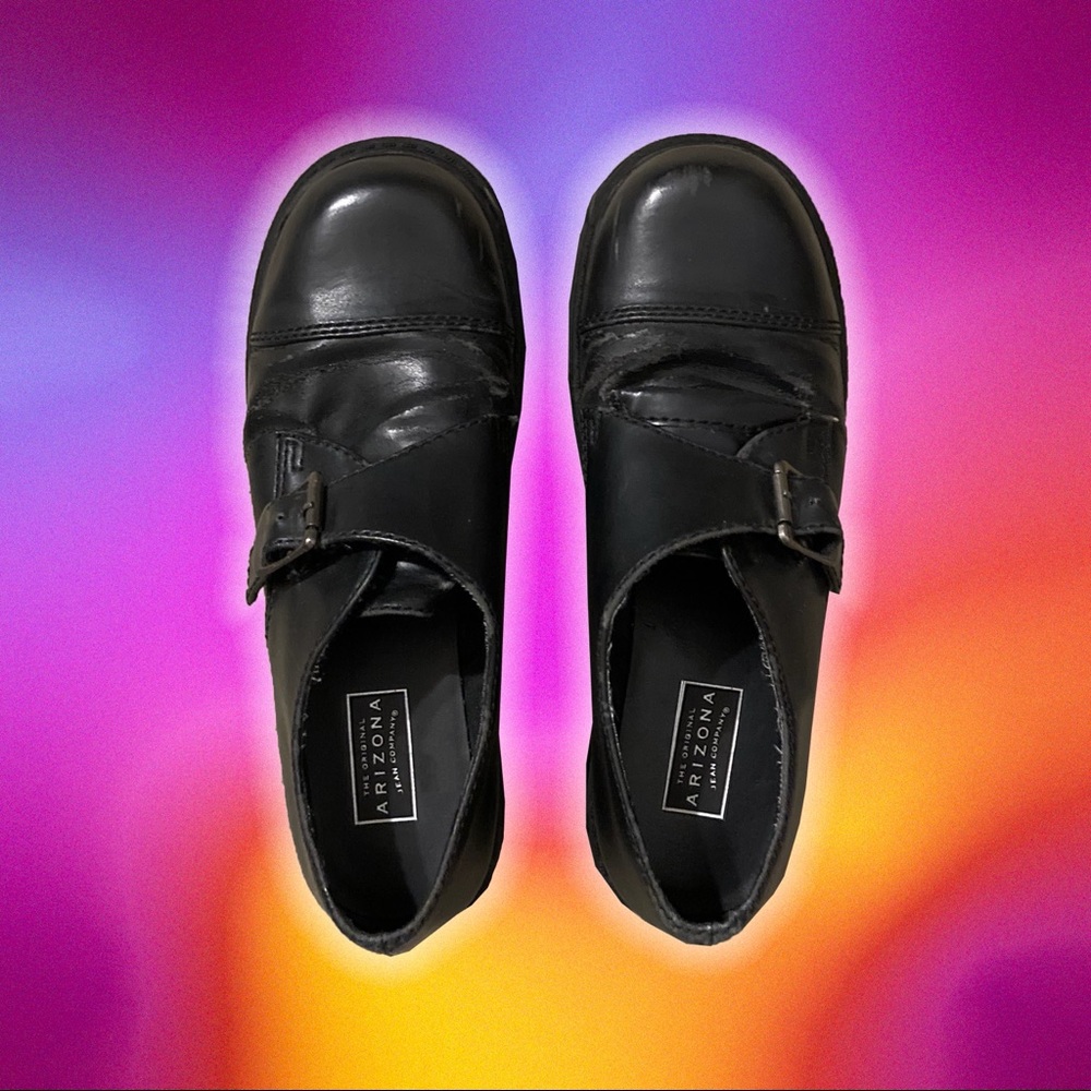 Black Platform Loafers / Mary Janes